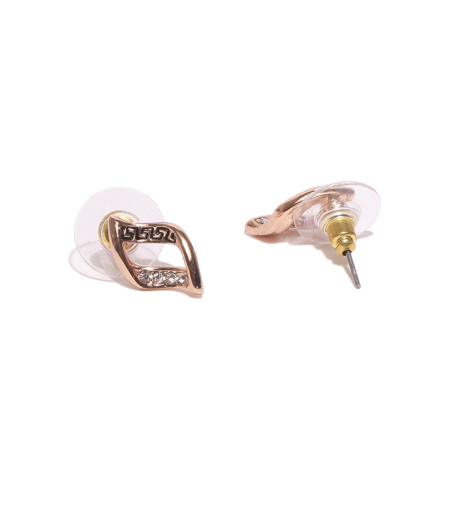 YouBella Rose Gold-Toned Stone-Studded Jewellery Set